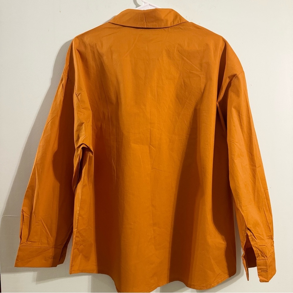 SHEIN Orange long sleeve button up - Picture 2 of 6